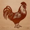 Farmyard Fowl Close-Up A close-up illustration of a domesticated bird's head, with distinct plumage features.