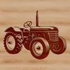 Tractor Clip Art Vector A detailed illustration of a farm vehicle, perfect for vector art and clipart designs.