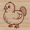 Domesticated Bird SVG Image An illustration of a domesticated bird commonly raised on farms for meat.