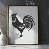 Cockerel In SVG, PNG, PDF And DXF Formats