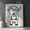 Free Highland Cow In DXF Free Commercial Use Download