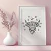 Beautiful Highland Cow In DXF - For Free Download, Commercial Use