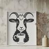 Farm Fresh Goat Design Vector A digital illustration of a goat, suitable for use in various design applications.