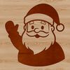 A digital illustration of a jolly Father Christmas figure, ideal for commercial and personal use in various designs.