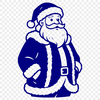An outline image of Santa Claus in a vector format suitable for commercial or personal projects.