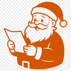 SVG graphic of Father Christmas with a jolly expression and winter attire