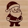 Illustration of Santa Claus in a traditional red coat and hat, suitable for vector art and cutting machine designs.