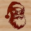 A digital illustration of Father Christmas wearing sunglasses.
