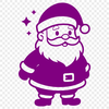 An SVG file containing a high-resolution silhouette of Father Christmas in traditional attire.