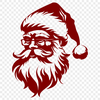 Artistic Father Christmas In SVG, PNG, PDF And DXF File Formats - Free