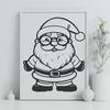 Unique Santa Wearing Glasses PNG