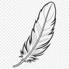 High-Resolution Feather SVG Template A high-resolution vector illustration of a feather, suitable for digital design projects.