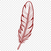 White Bird Feather Vector Clip Art A single white bird's feather with subtle texture and details, suitable as clip art or vector design element.