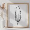A high-quality vector illustration of a single bird's feather, suitable for various design projects.