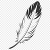 Single Feather Illustration A high-resolution vector illustration of a single feather, suitable for digital design projects.