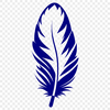 A beautiful, detailed feather illustration A detailed illustration of a single feather with smooth edges, suitable for vector design and commercial or personal use.
