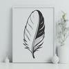 Stunning Feather Graphic Design High-quality SVG design of a single feather with intricate details, ideal for use in vector art and cutting machine projects.