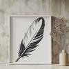 Beautiful Vector Feather Design for Cricut and Laser Cutters A single feather illustration created in scalable vector graphics format (SVG) for use as clip art or stencil.