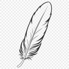 Vector Feather Design A stylized digital illustration of a feather in vector format.
