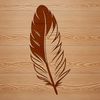 An ornate feather design suitable for cutting with a Cricut machine or laser cutter.