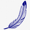 Elegant Feather Design Vector A vector illustration of a single feather with detailed texture and shape.