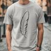 Detailed Feather Graphic for Design A single, detailed feather graphic, suitable for various design applications.