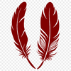 Vector clip art design featuring a stylized feather graphic.