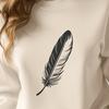 Beautiful Free Clip Art Feather Design A single white feather illustrated as a vector graphic.