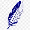 A high-quality vector illustration of a single bird's feather, suitable for digital design projects.