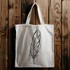 Beautiful Stylized Feather Design A high-resolution graphic illustration of a single feather in a stylized design format.