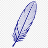 Beautiful Hand-Drawn Feather Design High-resolution vector graphic of a single feather with detailed design features.