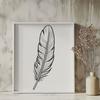 Clean Design Element Feather Icon An SVG design element featuring a single feather with clean lines and precise edges.