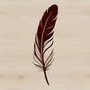 Detailed Bird Feather Illustration in SVG Format A detailed illustration of a single bird's feather, created as a scalable vector graphic (SVG) for flexible design.