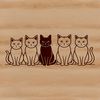 Line Art Feline Friends A simple line drawing of a domestic cat in various poses.