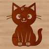 Vector Graphic of a Relaxed Feline A simple illustration of a sitting cat in vector format.