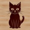 Simple Cat Illustration Vector Graphic A simple illustration of a cat sitting, created as an SVG vector graphic.