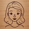 Beautiful Lady Illustration for Crafting Projects Illustrated woman character for graphic design and crafting projects.