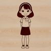 Free Simple Girl SVG Design Simple SVG design featuring a child in a straightforward style.