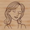 Woman SVG Clip Art Design A digital illustration of a woman, suitable for commercial or personal use in various designs.