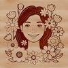 Mothers Day Decoration Clip Art SVG Female figure illustration for Mothers Day gift or decoration.
