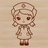 Beautiful Female Nursing Profession Illustration Illustration of a female nurse wearing a hospital gown and cap.