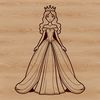 A royalty-inspired female character designed as a vector graphic.