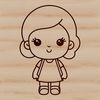 Beautiful Lady Outline SVG A simple outline illustration of a female figure, suitable for various graphic designs and crafts.