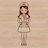 Healthcare Professional Woman Vector Illustration Vector illustration of a woman working as a healthcare professional.