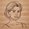 Woman in simple, minimalist attire, suitable for digital design and crafting projects.