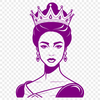 A digital illustration of a woman in royal attire, suitable for vector art and cutting machine designs.