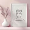 Elegant Princess Illustration for Vector Design Projects A digital illustration of a princess in traditional attire, suitable for vector design projects.