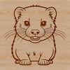 Vector Ferret Graphic for Commercial Use Vector graphic of a ferret, designed for cutting machine use with Cricut or laser cutter compatibility.