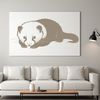 Sleeping Animal Pet Illustration A detailed vector illustration of a sleeping ferret.