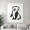 An SVG image of a ferret, suitable for crafting and design projects.
